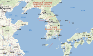 ▲朝鮮半島(ジオカタログ株式会社の地図)