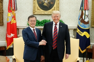 ▲米韓首脳会談 2018年5月23日、ホワイトハウスで 韓国大統領府公式サイトから