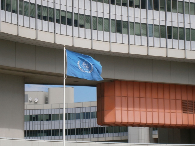 ▲核エネルギーの平和利用促進を担う国際原子力機関（IAEA）本部