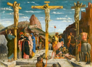 ▲「磔刑図」アンドレア。マンテーニャ画1459年（ウィキぺディアから）